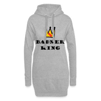 Le roi du Badnerland - Sweat-shirt à capuche long Femme - gris chiné - Devant