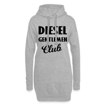 Les conducteurs de diesel - Sweat-shirt à capuche long Femme - gris chiné - Devant