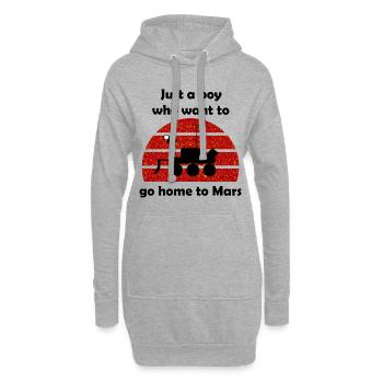 Vol dans l’espace - Sweat-shirt à capuche long Femme - gris chiné - Devant