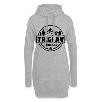 Triglav - Hoodie-Kleid - Grau meliert - Vorne