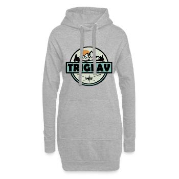 Triglav - Hoodie-Kleid - Grau meliert - Vorne
