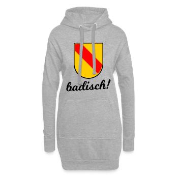 Das Großherzogtum Baden - Hoodie-Kleid - Grau meliert - Vorne