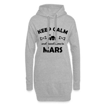 Vacances dans l’espace - Sweat-shirt à capuche long Femme - gris chiné - Devant