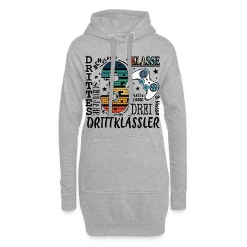 3. Klasse Gaming - Hoodie-Kleid - Grau meliert - Vorne
