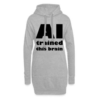 Die Roboter Intelligenz - Hoodie-Kleid - Grau meliert - Vorne