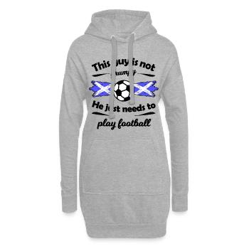 Les fans d’Ecosse - Sweat-shirt à capuche long Femme - gris chiné - Devant