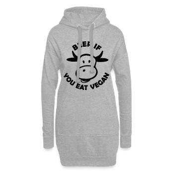 Die veganen Feinschmecker - Hoodie-Kleid - Grau meliert - Vorne