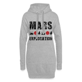 Das Raumfahrt Entdecker Team - Hoodie-Kleid - Grau meliert - Vorne