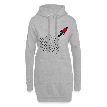 Le projet Moon Investor - Sweat-shirt à capuche long Femme - gris chiné - Devant