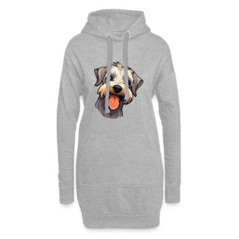 Cesky Terrier Hunderasse Aquarell Karikatur Kawaii - Hoodie-Kleid - Grau meliert - Vorne