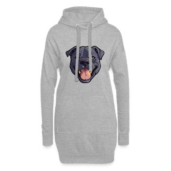 Cane Corso Hunderasse Aquarell Karikatur Kawaii Cli - Hoodie-Kleid - Grau meliert - Vorne