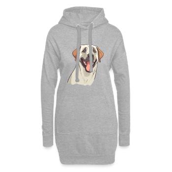 Anatolische Schäferhundsrasse Aquarell-Karikatur Ka - Hoodie-Kleid - Grau meliert - Vorne