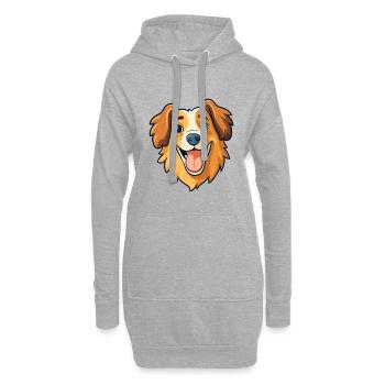 Belgische Laekenoi Hunderasse Aquarell Karikatur Kawa - Hoodie-Kleid - Grau meliert - Vorne