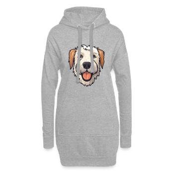 Soft Coated Wheaten Terrier Dog Breed Watercolor C - Hoodie Dress - heather grey - Front