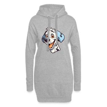 Dalmatinische Hunderasse Aquarell Cartoon Kawaii Clip - Hoodie-Kleid - Grau meliert - Vorne