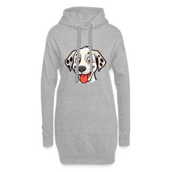 Dalmatinische Hunderasse Aquarell Cartoon Kawaii Clip - Hoodie-Kleid - Grau meliert - Vorne