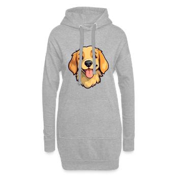 Golden Retriever Hunderasse Aquarell Karikatur Kawa - Hoodie-Kleid - Grau meliert - Vorne