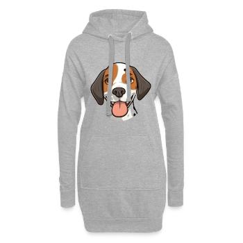Zeiger Hund Rasse Aquarell Karikatur Kawaii Clipar - Hoodie-Kleid - Grau meliert - Vorne
