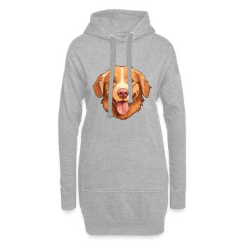 Nouvelle-Écosse Duck Tolling Retriever Chien Race Eau - Sweat-shirt à capuche long Femme - gris chiné - Devant