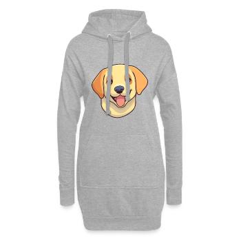 Labrador Retriever Hund Rasse Aquarell Karikatur Ka - Hoodie-Kleid - Grau meliert - Vorne