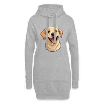 Labrador Retriever Hund Rasse Aquarell Karikatur Ka - Hoodie-Kleid - Grau meliert - Vorne