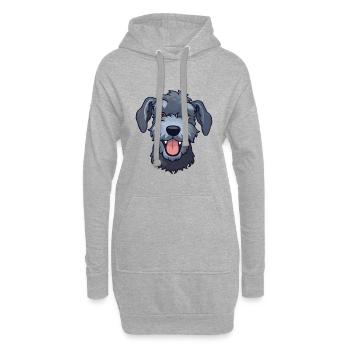 Kerry Blue Terrier Dog Breed Watercolor Cartoon Ka - Hoodie Dress - heather grey - Front