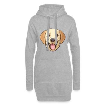 Labrador Retriever Hund Rasse Aquarell Karikatur Ka - Hoodie-Kleid - Grau meliert - Vorne