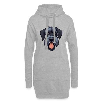 Riesenschnauzer Hunderasse Aquarell Cartoon Kawai - Hoodie-Kleid - Grau meliert - Vorne