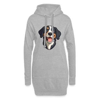 Entlebucher Mountain Dog Breed Aquarelle Cartoon - Sweat-shirt à capuche long Femme - gris chiné - Devant
