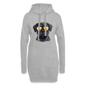 Cane Corso Dog Breed Watercolor Cartoon Kawaii Gla - Hoodie Dress - heather grey - Front