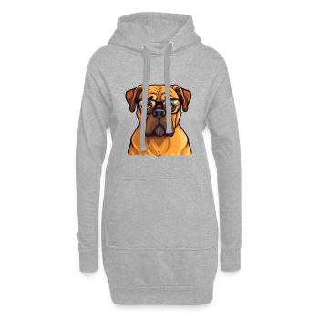 Bullmastiff Hunderasse Aquarell Karikatur Kawaii Gl - Hoodie-Kleid - Grau meliert - Vorne