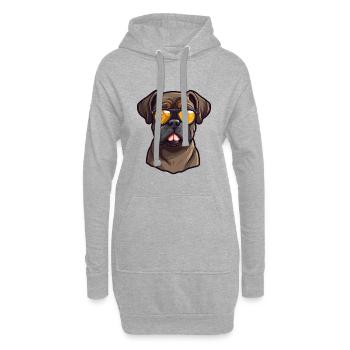 Cane Corso Dog Breed Watercolor Cartoon Kawaii Gla - Hoodie Dress - heather grey - Front