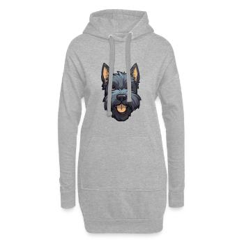 Scottish Terrier Hunderasse Aquarell Karikatur Kawa - Hoodie-Kleid - Grau meliert - Vorne