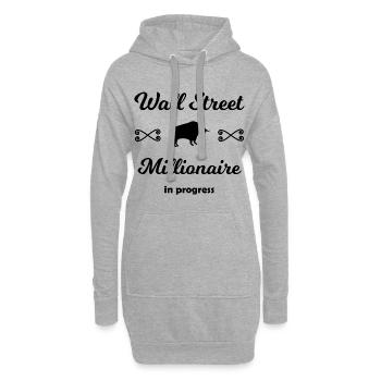 Der Investor Star - Hoodie-Kleid - Grau meliert - Vorne