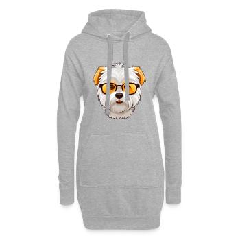 West Highland White Terrier Hunderasse Aquarell C - Hoodie-Kleid - Grau meliert - Vorne