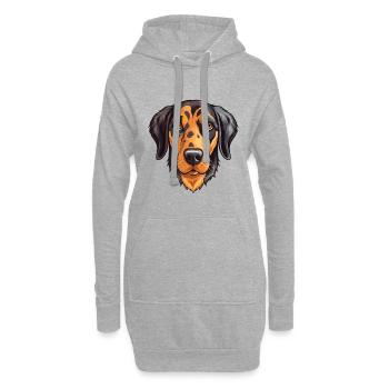 Amerikanischer Leopardenhund Hunderasse Aquarell Cartoo - Hoodie-Kleid - Grau meliert - Vorne