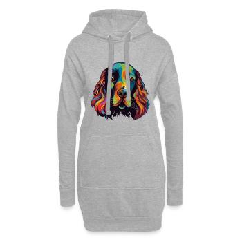 Feld Spaniel Hunderasse Aquarell Karikatur Kawaii - Hoodie-Kleid - Grau meliert - Vorne