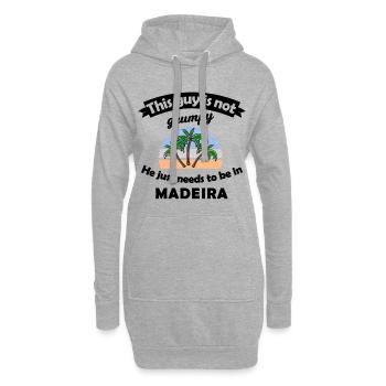 Vacances à Madère - Sweat-shirt à capuche long Femme - gris chiné - Devant