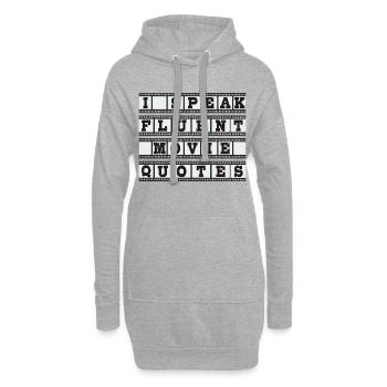 Ich spreche fließend Filmzitate - Hoodie-Kleid - Grau meliert - Vorne