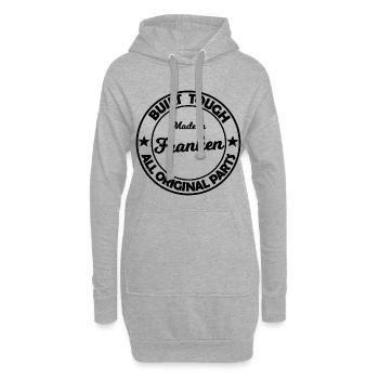 Le Franconien du sud - Sweat-shirt à capuche long Femme - gris chiné - Devant