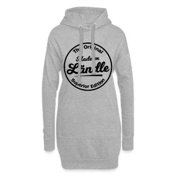 Fabriqué dans le Ländle - Sweat-shirt à capuche long Femme - gris chiné - Devant