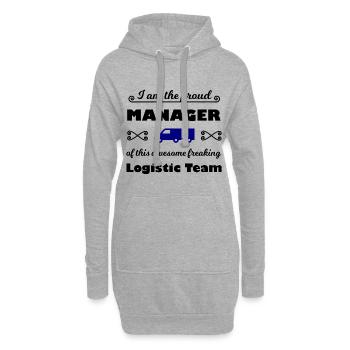 Der beste Logistik Chef - Hoodie-Kleid - Grau meliert - Vorne