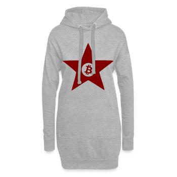La révolution crypto Bitcoin - Sweat-shirt à capuche long Femme - gris chiné - Devant