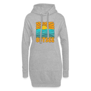 Meer Sonne Ostsee - Hoodie-Kleid - Grau meliert - Vorne