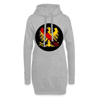 Die deutschen Adler - Hoodie-Kleid - Grau meliert - Vorne