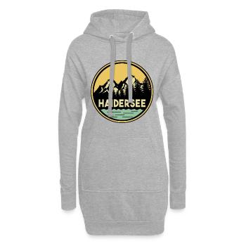 Lac Haidersee - Sweat-shirt à capuche long Femme - gris chiné - Devant