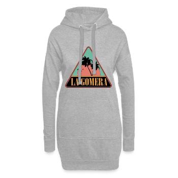 Dreieck Palmen La Gomera - Hoodie-Kleid - Grau meliert - Vorne