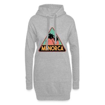 Dreieck Palmen Menorca - Hoodie-Kleid - Grau meliert - Vorne