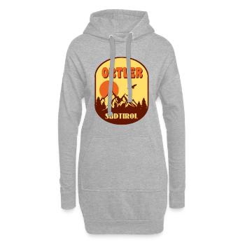 Ortler - Sweat-shirt à capuche long Femme - gris chiné - Devant
