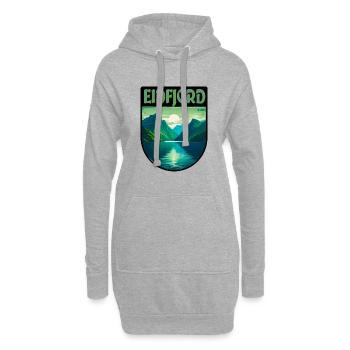 Eidfjord en Norvège - Sweat-shirt à capuche long Femme - gris chiné - Devant